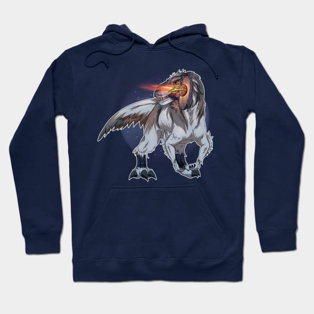 Dinosaur Playing Tennis Hoodie by SakuraDragon